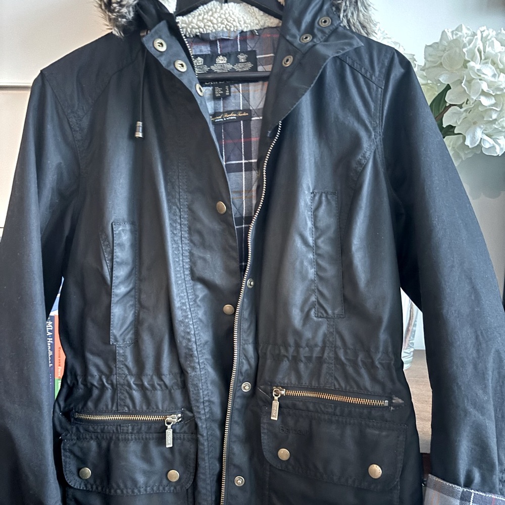 Vintage Barbour padded 100% waxed women jacket